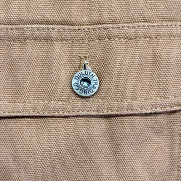 Duluth Trading‎ Co Flannel Lined Work Vest Men's Canvas Utility Outdoor Size L - Picture 2 of 8